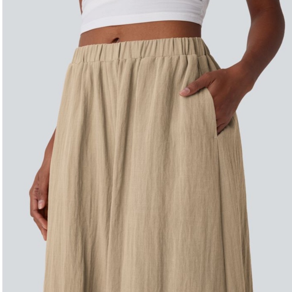 HALARA Tan Midi Wide Leg - Picture 4 of 5